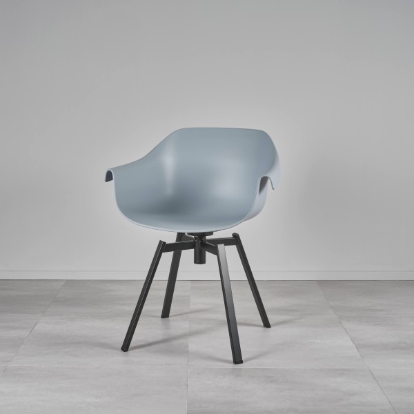 CATHÉRINE Stuhl mit schwarzem drehbarem Metallgestell | 2